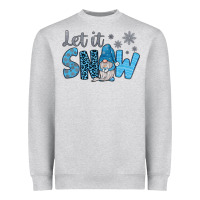 Heather Grey let it snow Heavyweight Sweatshirt - JahusDesignShop