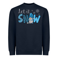 Navy let it snow Heavyweight Sweatshirt - JahusDesignShop
