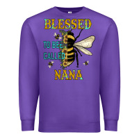 Purple Blessed To Bee Nana Premium Sweatshirt - JahusDesignShop