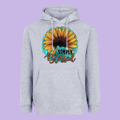 Simply Blessed Heavyweight Hoodie Designed By Jahusdesignshop