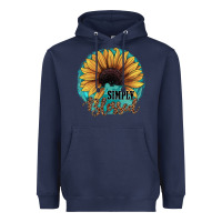 Navy Simply Blessed Heavyweight Hoodie - JahusDesignShop