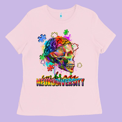 Embrace Neurodiversity Ladies Tee Designed By Fadigitalartstudio