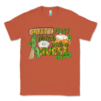 Copper Safety first drink with a Nurse St. Patrick's Day Classic Tee - CowGirlArtShop