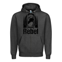 Charcoal Heather political rebel tshirt susan b anthony women's history gift Zipper Hoodie - baoMotion