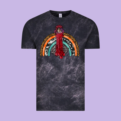 Thanksgiving Turkey Rainbow Vintage Tee Designed By Ranaportraitstore