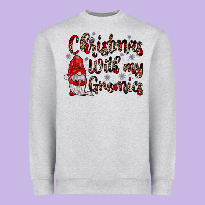 Christmas With My Gnomies Heavyweight Sweatshirt Designed By Jahusdesignshop