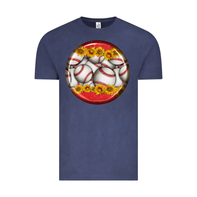 Baseball With Sunflower Round Earrings Vintage Tee by BundleAndBundleShop | Teevron
