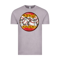 Vintage Zinc baseball with sunflower round earrings Vintage Tee - BundleAndBundleShop