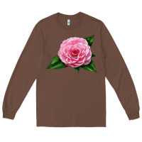 Chestnut Camellia Flower Long Sleeve Tee - LillyAllenDesigns