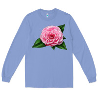 Colony Blue Camellia Flower Long Sleeve Tee - LillyAllenDesigns
