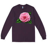 Plum Camellia Flower Long Sleeve Tee - LillyAllenDesigns
