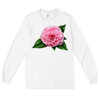 White Camellia Flower Long Sleeve Tee - LillyAllenDesigns