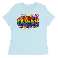 Baby Blue queer Ladies Tee - FaDigitalArtStudio