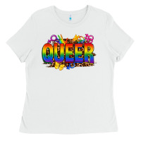 White queer Ladies Tee - FaDigitalArtStudio