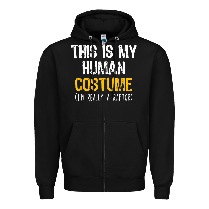Human Costume Raptor Halloween Velociraptor Lazy Easy T Shirt Zipper Hoodie by baoMotion | Teevron