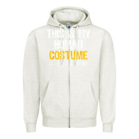 Oatmeal Heather human costume raptor halloween velociraptor lazy easy t shirt Zipper Hoodie - baoMotion