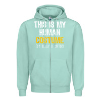 Seafoam human costume raptor halloween velociraptor lazy easy t shirt Zipper Hoodie - baoMotion
