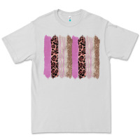 Dove Grey pink glitter leopard brushstroke background Premium Tee - RanaPortraitStore