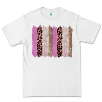 White pink glitter leopard brushstroke background Premium Tee - RanaPortraitStore
