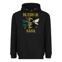 Black Blessed To Bee Nana Heavyweight Hoodie - JahusDesignShop