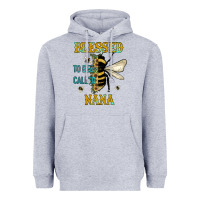 Heather Grey Blessed To Bee Nana Heavyweight Hoodie - JahusDesignShop