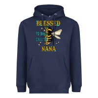 Navy Blessed To Bee Nana Heavyweight Hoodie - JahusDesignShop