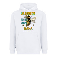 White Blessed To Bee Nana Heavyweight Hoodie - JahusDesignShop