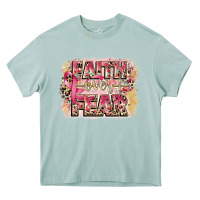 Arona faith over fear breast cancer 12 inches 300 dpi Heavy Core Tee - CowGirlArtShop