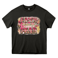 Asphalt faith over fear breast cancer 12 inches 300 dpi Heavy Core Tee - CowGirlArtShop