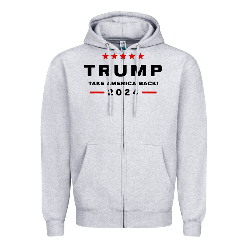 Donald Trump 2024 Take America Back Zipper Hoodie by baoMotion | Teevron