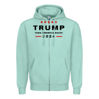Seafoam donald trump 2024 take america back Zipper Hoodie - baoMotion
