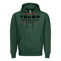 Sports Green donald trump 2024 take america back Zipper Hoodie - baoMotion