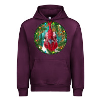 Mauve Wine Roaster Head Christmas Urban Hoodie - RanaPortraitStore