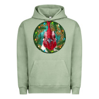 Pigment Oil Green Roaster Head Christmas Urban Hoodie - RanaPortraitStore