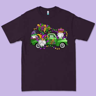 Mardi Gras Gnomes Truck Premium Tee Designed By Oliviacreatesart