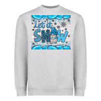 Heather Grey let it snow Heavyweight Sweatshirt - JahusDesignShop