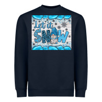Navy let it snow Heavyweight Sweatshirt - JahusDesignShop