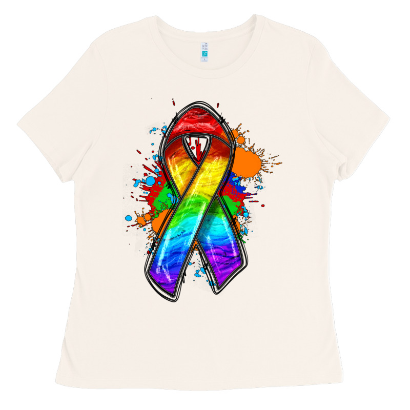 Pride Ribbon Ladies Tee by FaDigitalArtStudio | Teevron