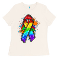 Bone Pride ribbon Ladies Tee - FaDigitalArtStudio