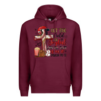 Burgundy let the field be joyful and all that is in it Premium Hoodie - Artiststas