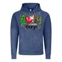 Vintage Denim Jolly Nurse Black Vintage Hoodie - CowhideDigitalArt