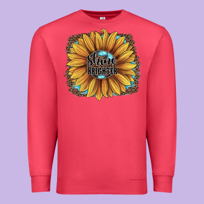 Shine Brighter Premium Sweatshirt Designed By Jahusdesignshop