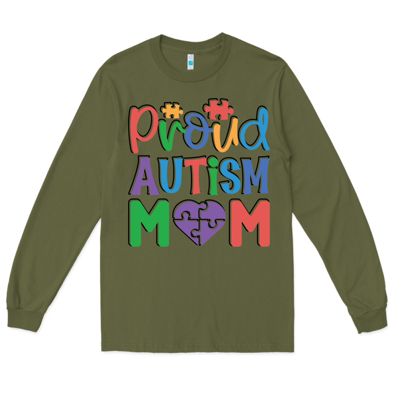 Proud Autism Mom Long Sleeve Tee by CowhideDigitalArt | Teevron