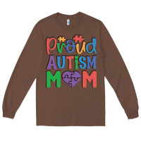 Chestnut Proud Autism Mom Long Sleeve Tee - CowhideDigitalArt