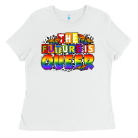 White the future is queer Ladies Tee - FaDigitalArtStudio