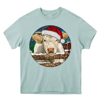 Arona Charolais Cow Christmas Heavy Core Tee - RanaPortraitStore