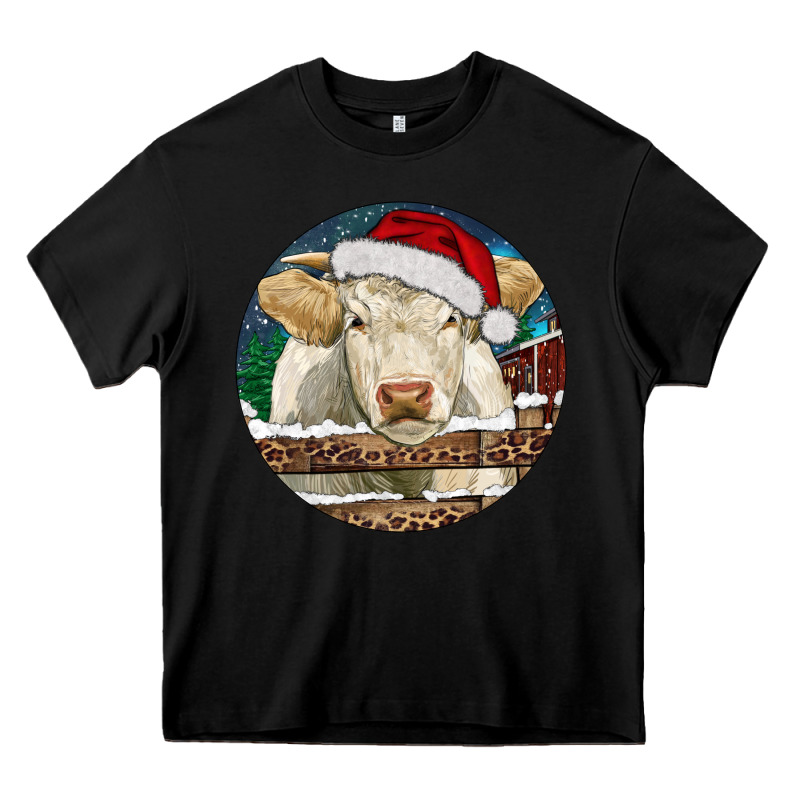 Charolais Cow Christmas Heavy Core Tee by RanaPortraitStore | Teevron