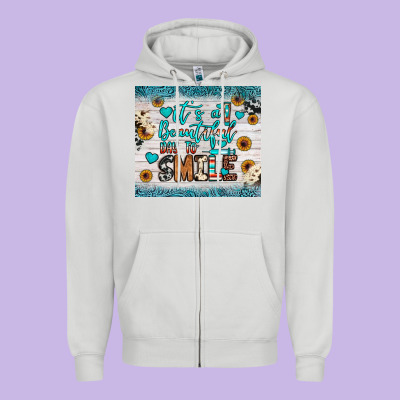 It’s A Beautiful Day To Smile Zipper Hoodie Designed By Jahusdesignshop