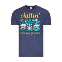 Vintage Denim chillin' with my gnomies Vintage Tee - BundleAndBundleShop