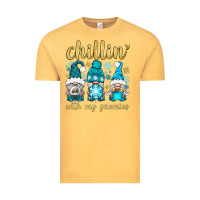 Vintage Mustard chillin' with my gnomies Vintage Tee - BundleAndBundleShop